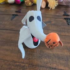 Nightmare Before Christmas Zero 7 In Vintage Disney Plush Ghost light up nose