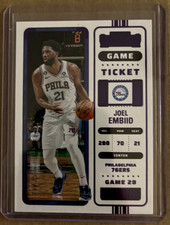 2022-23 Panini Contenders Purple Game Ticket Joel Embiid #9 20/25