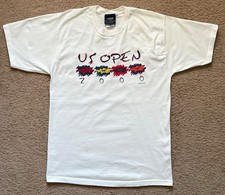 VTG Y2K 2000 US Open Tennis official USTA white t shirt Medium Venus Williams