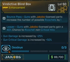 Borderlands 4⭐VINDICTIVE BLIND BOX ENHANCEMENT⭐JAKOBS⭐GUN DMG, GUN CRIT
