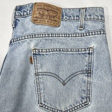 Vintage Levis Men 505 Orange Tab Jeans 90s Distressed Straight Leg Size 38X30