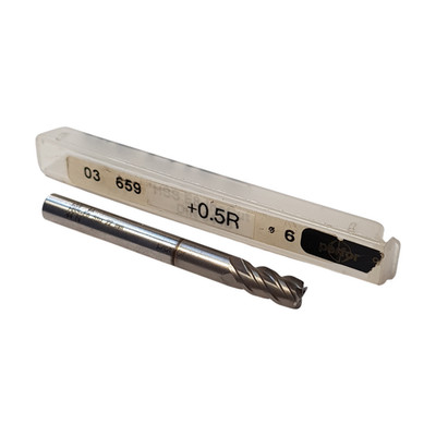 PERFOR 6.0mm R0.5 HSS-E Corner Radius End Mill 659 HSSE8 Milling Cutter