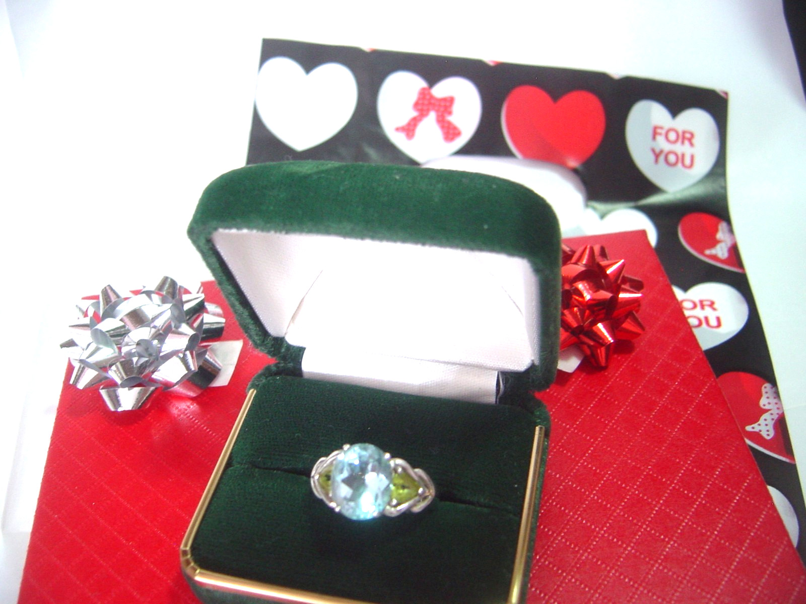 superb Solid Silver chunky Ring-superb swiss blue… - image 1