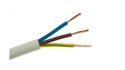 5903669228868 Przewód mieszkaniowy H03VV-F (OMY) 3x1,5 żo biały /50m/ ZAMEL