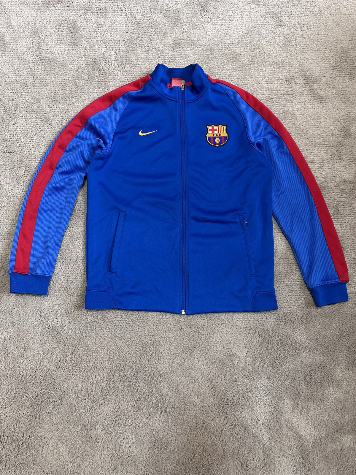 SACAI X NIKE Nike Fc Barcelona Giacca Uomo Grande Track Zip Blu