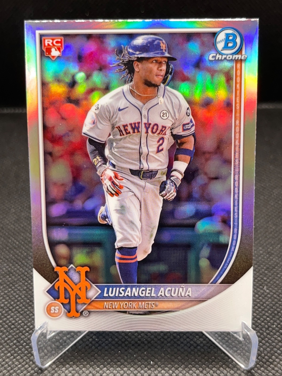 2025 Bowman Chrome Red Rookie Logo #83 Luisangel Acuna RC