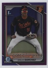 2024 Bowman Chrome Prospects Purple Refractor /250 Emilio Sanchez #BCP-241 4k8