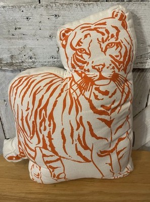 Crate & Barrel Base Camp 13  Tiger Throw Pillow Clemson University Inspired Dorm