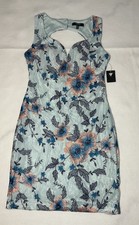 GUESS Light Blue Floral Cutout Dress – NWT, Size 6