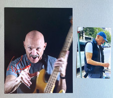 TONY LEVIN "King Crimson" In-person signed Foto 20x25 Autogramm + Eigenfoto