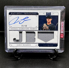 JAKE BAUERS 2019 Panini National Treasures Rookie Signatures Patch Auto /99