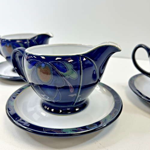 Bundle of 3 Vintage Denby Baroque Gravy Boats + Saucers #254 - Picture 4 of 10