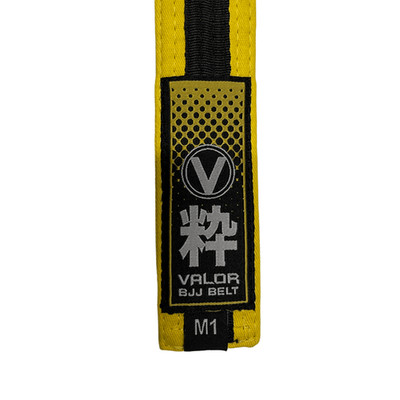 Kinder IBJJF Rank Gürtel - gelb mit schwarzen Streifen - BJJ Gürtel - Valor Fightwear