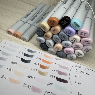 Copic Sketch Ciao Markers 320 Color Set Anime Manga Art Marker Pen Japan Used