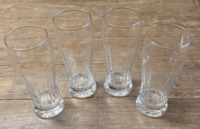 Asahi Beer Harmony Line 14oz Japanese Beer Glasses (Complete Set of 4) BrandNew!