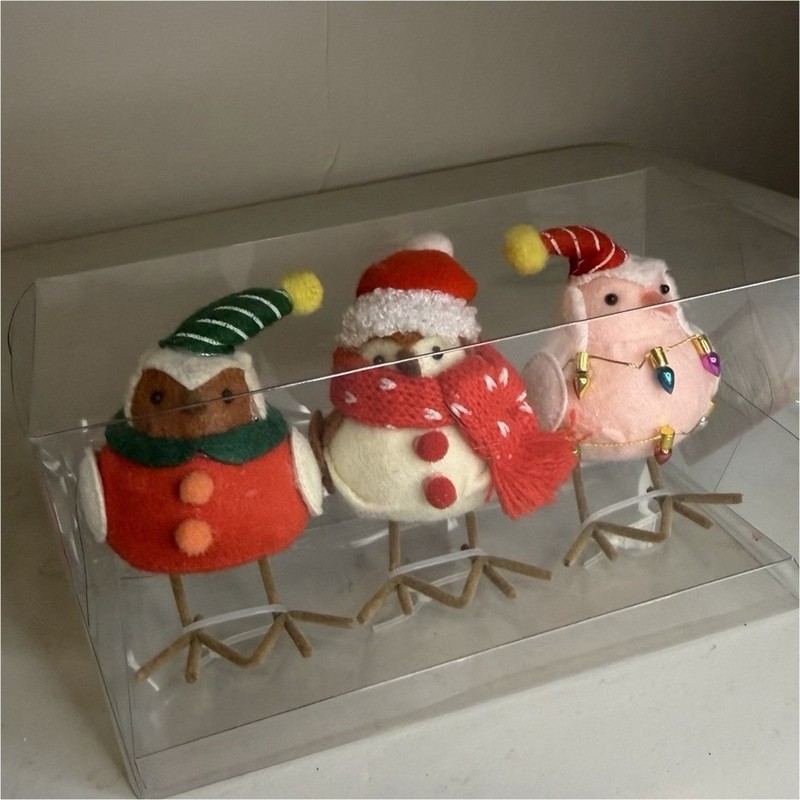 Mini 2023 Wondershop Christmas Birds Set of 3 Multicolor, Elves, Christmas decor