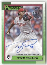 2025 Topps #90A-TP Tyler Phillips 1990 Topps 35th Anniversary Auto