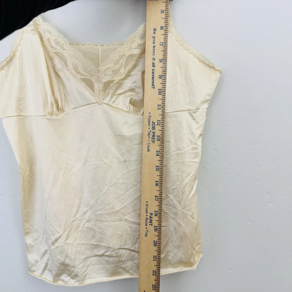 CAMISOLA TANQUE VINTAGE VANITY FAIR Negra Talla GRANDE NAILON Boxy Top 36 Foto 3 de 4