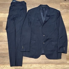 Hugo Boss Super 120s Guabello Virgin Wool 2 Piece Suit Jacket & Pants Mens 46R