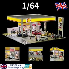 1/64 Diorama Car Garage Model LED Lighting City Parking Lot Scene Diecast Car UK