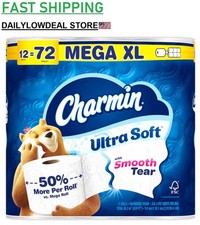 Charmin Ultra Soft Toilet Paper 12 Mega XL Roll 72 Regular 336 sheet/roll
