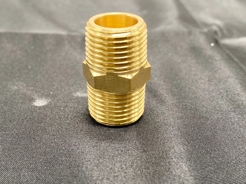 4 Pack Hex  Bushing 1 Inch" NPT Nipple Pipe Fitting Brass - Image 3 of 3
