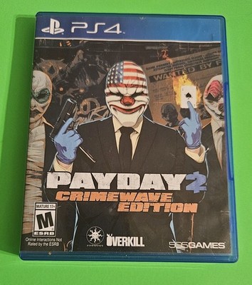 Payday 2: Crimewave PS4 Sony PlayStation 4 ,2015 VIDEO GAME No Manual TESTED