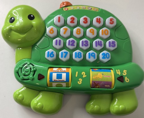 VTech Count and Learn Turtle Numbers Shapes Colors Bilingual Rare HTF Tested EUC