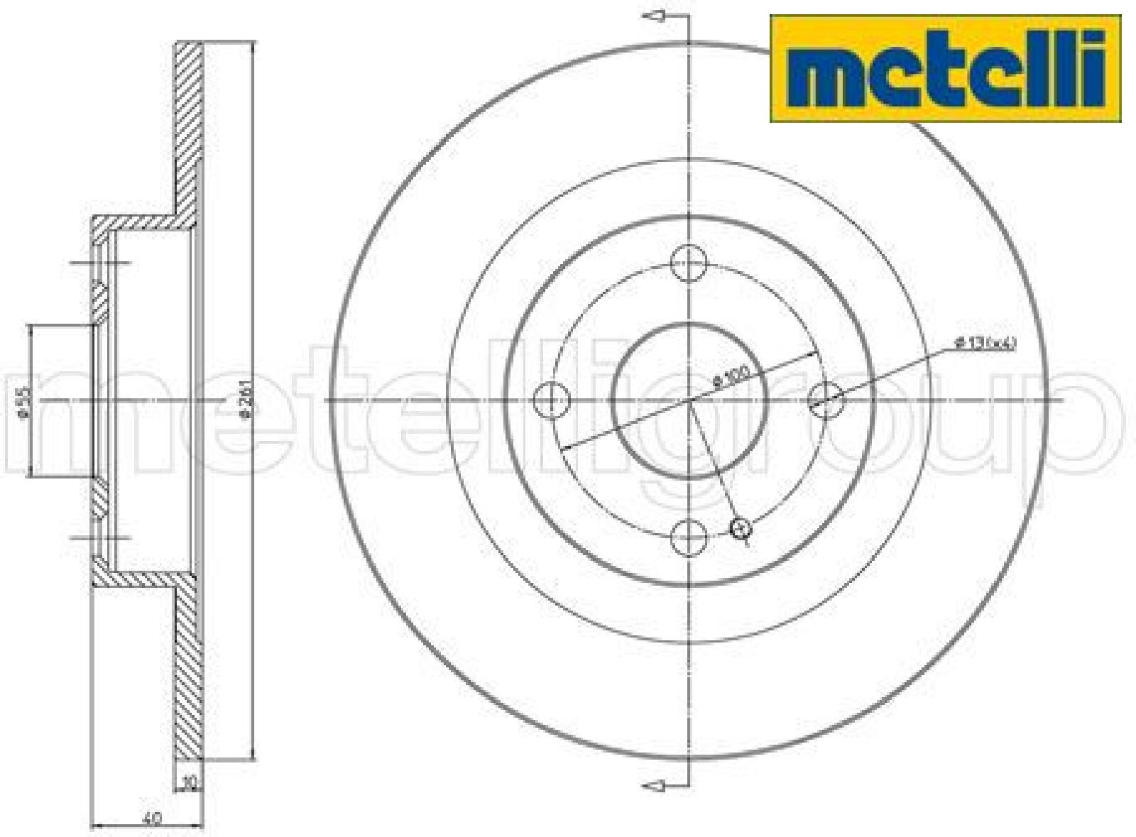 2x Bremsscheibe metelli 23-1112 2 Bremsscheiben Hinterachse Hinten für Mazda