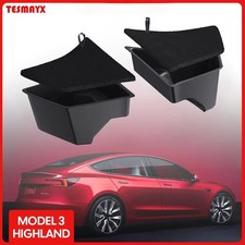 Rear Trunk Side Storage Box with Cover Boot Organizer for Tesla Model 3 Highland