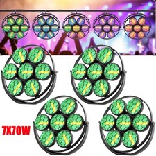 4x 490W Retro Par Light 7 COB LED 198RGB LED DMX512 DJ Stage Party Lighting Show