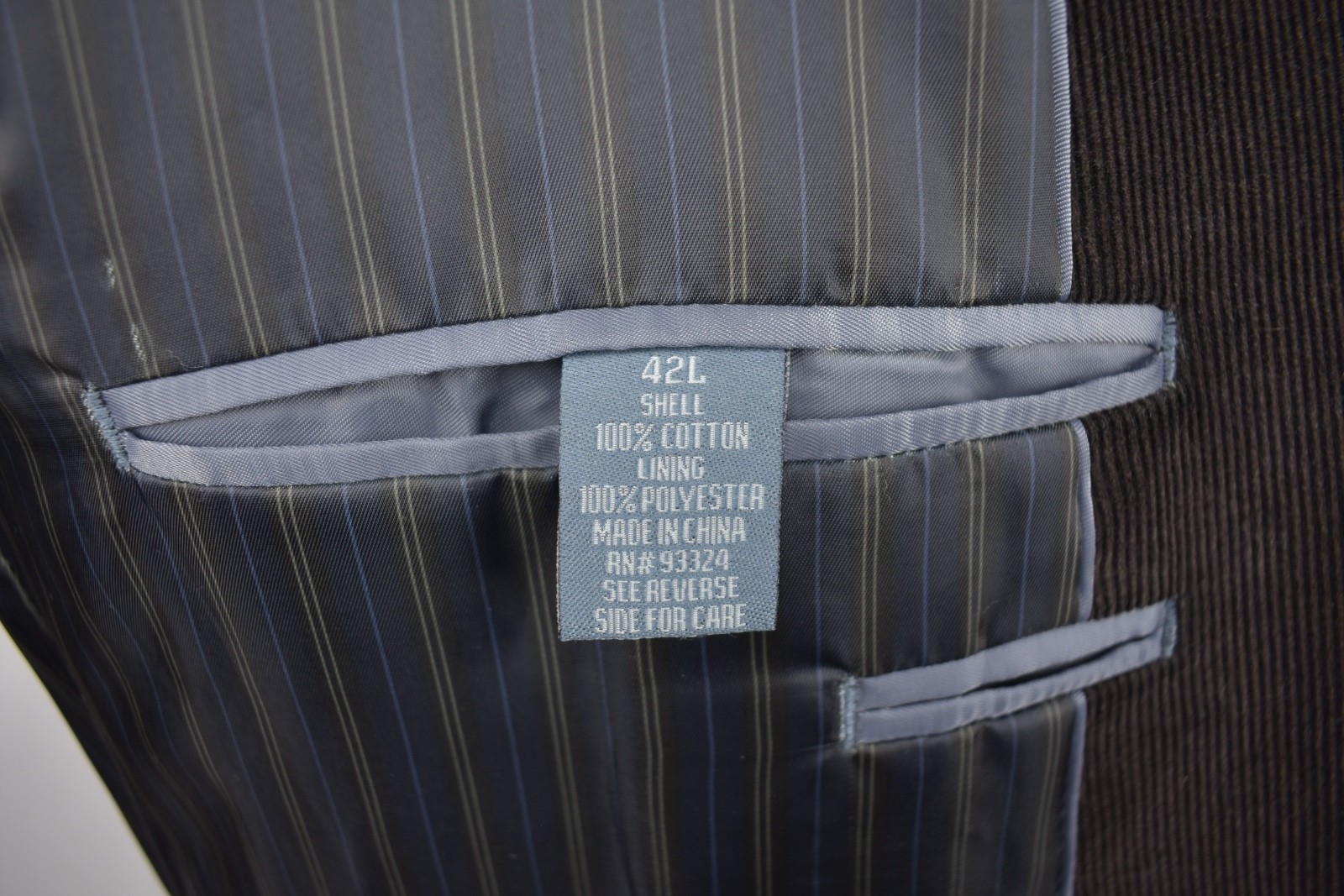 Madison Solid Dark Brown 100% Cotton Corduroy Two… - image 8