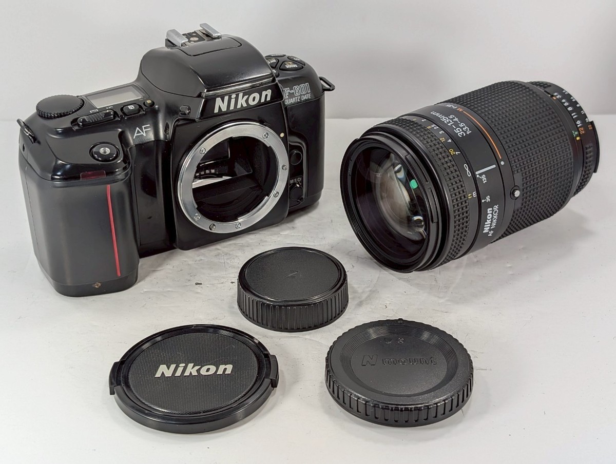 Exc+5 +] Nikon F601 QD SLR Film Camera + AF Nikkor 35-135mm f/3.5
