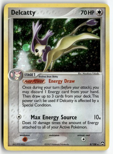 Delcatty Holo 8/108 Pokemon English Power Keepers 2007