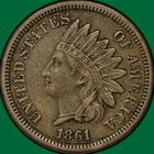 1861 Indian Head Cent Choice Very Fine VF+/XF Coin #39487