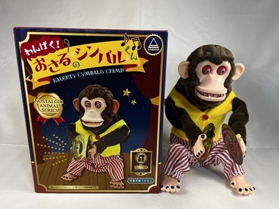 YAMANI Jolly Chimp Monkey Toy Cymbal Playing Musical Retro Vintage Doll Japan