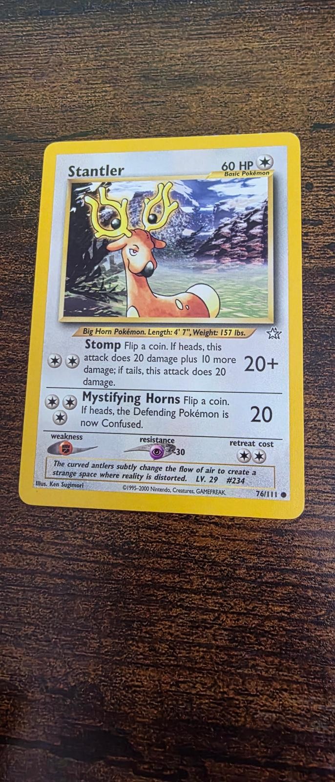 Stantler 76/111 Common Neo Genesis Pokemon Lightly Played