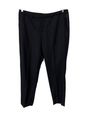 Pendleton Wool Trouser Pants Size 14 Flat Front Black Career Business Casual NEW