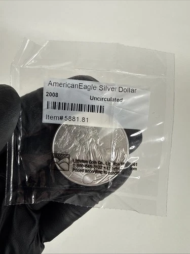 2008 Uncirculated American Silver Eagle 1 oz 1oz  Silver BU $1 Dollar Littleton