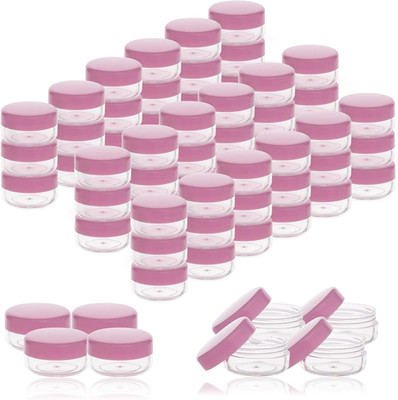 3 Gram Sample Containers with Lids, 100 Count Tiny Sample Jars, 3ML Makeup Cosme