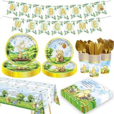 177pcs Vintage Winnie Bear Baby Shower Pooh Party Supplies Decorations Oh Baby P