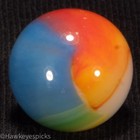 Marble King BEACH BALL Rainbow Marble 5/8 Mint Hawkeyespicks sg — photo 5