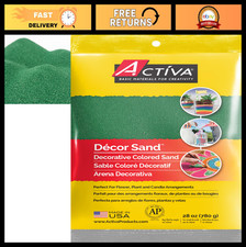 Decorative Forest Green Colored Sand, 28oz  Fine Grain, Fade-Proof for Crafts