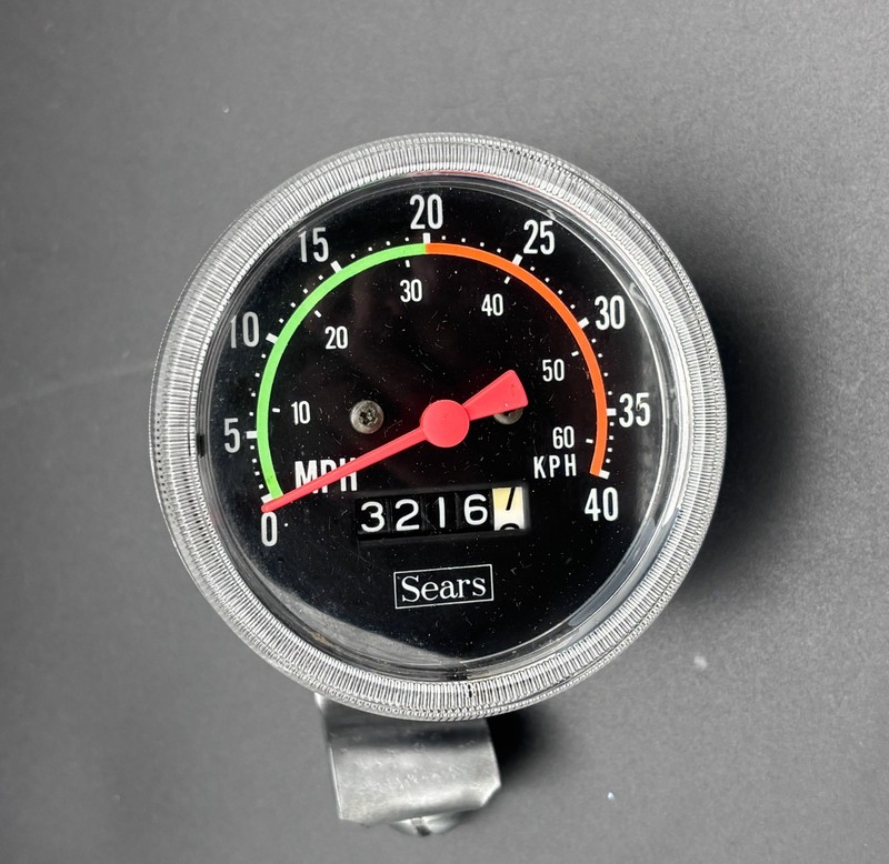 Vintage SEARS bicycle speedometer NICE muscle bike/custom