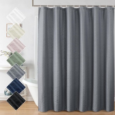 Moga Grey Shower Curtain Hotel Luxury Quality, Fabric Shower Curtains for Bat...