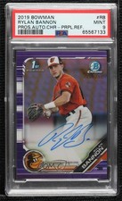 2019 Bowman Chrome Prospect Purple Refractor Rylan Bannon PSA 9 MINT Auto 02u0