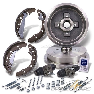 ATEC BREMSTROMMELN + BREMSBACKEN + RADBREMSZYLINDER FÜR VW GOLF 3 CABRIO 1H 1E