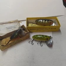 3 Vintage Fred Arbogast Jitterbug 1/4, 3/8 & 5/8 Oz Topwater Fishing Lures 