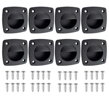 Black Nylon Flush Pull Recessed Sliding Door Handle Square Hatch Pull HandleY...