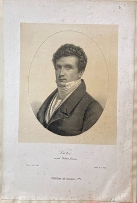 SCHAUSPIELER GRAVUR '' VICTOR DU THEATRE FRANCAIS - VIGNERON 1828 ''